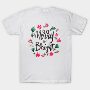 Merry and Bright, Holidays, Christmas T-Shirt